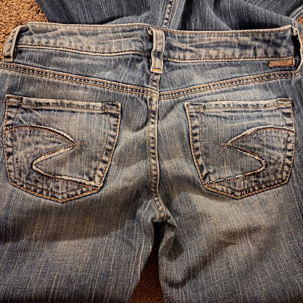 Silver Jeans Lola Western Glove Works Denim Jeans - Picture 11 of 12